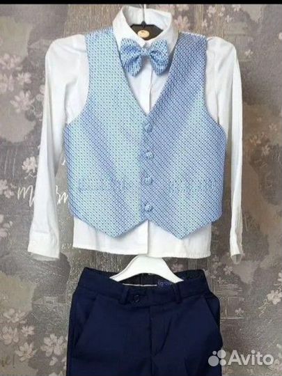 Рубашка с жилеткой 128