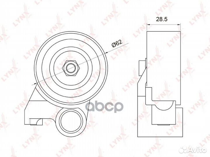 Ролик натяжной ремня грм PB1072 lynxauto