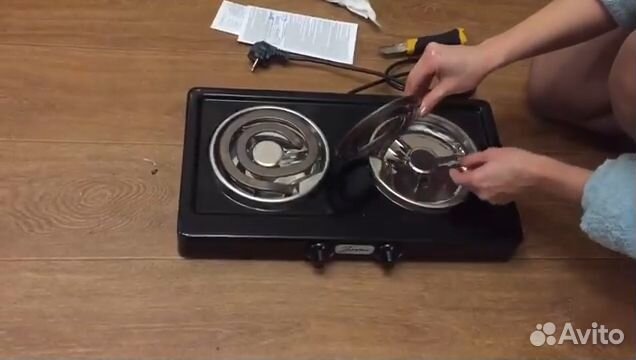 Плита электрическая настольная на 2 конфорки, Нова