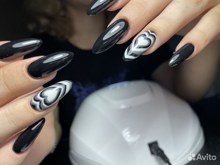 Покрытие гель лаком наращивание ногтей