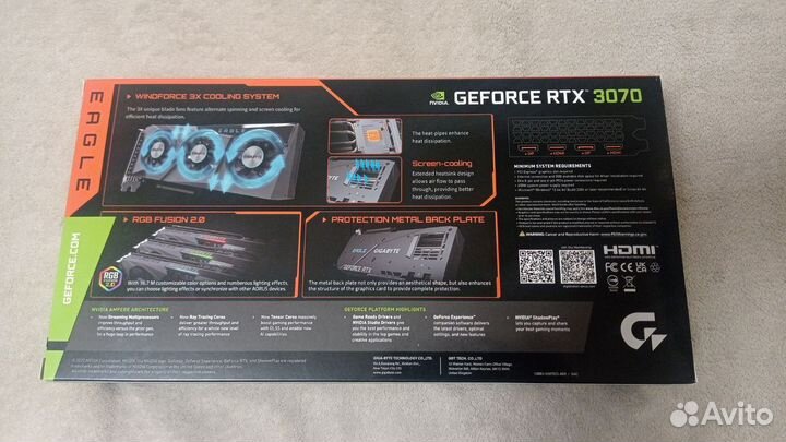 Видеокарта gigabyte nvidia GeForce RTX 3070 eagle