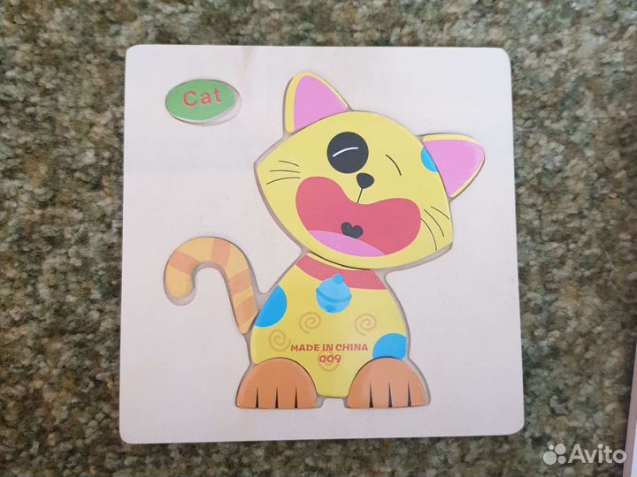 Деревянные пазлы и вкладыши (3шт)