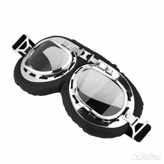 Мотоочки ретро FRM-3258 хром