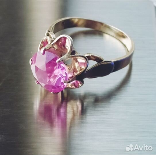 Кольцо крупный бутон,серебро СССР * 875