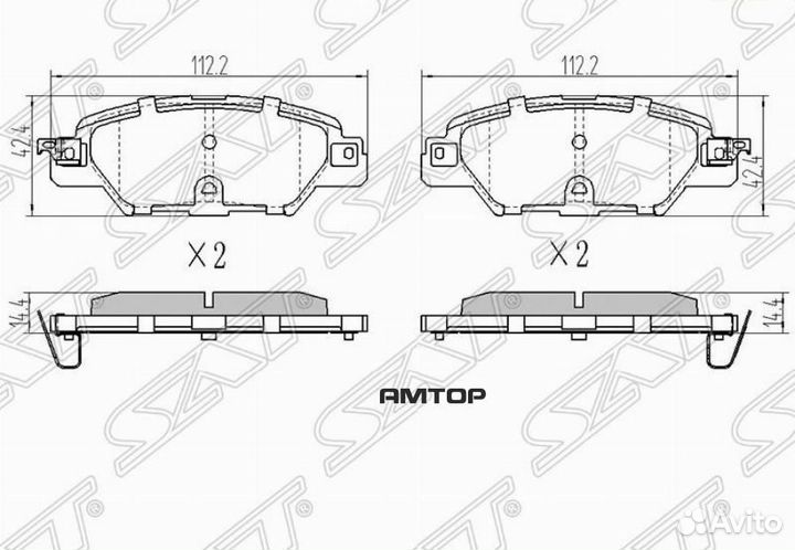 SAT ST-KAY0-26-48Z Колодки тормозные зад mazda CX5