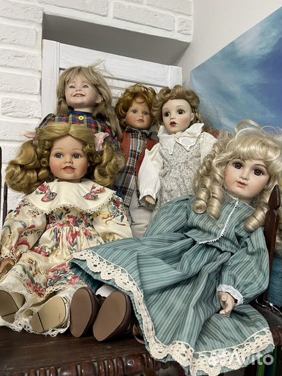 Кукла фарфоровая коллекционная винтаж