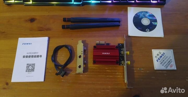 Wifi 6E + BT 5.3 адаптер PCI-E Intel AX210