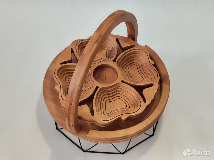 Менажница блюдо деревянная новая