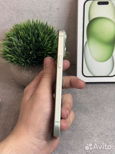 iPhone 15 128 gb Green (Идеал, АКБ100%) sim+sim