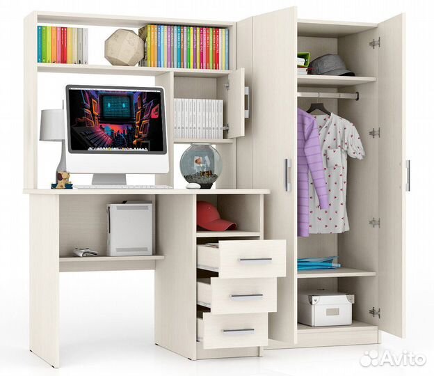 Стол компьютерный со шкафом ск-9 цвет дуб