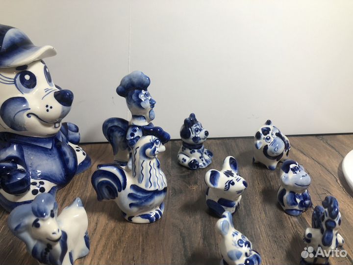 Фигурки гжель статуэтки