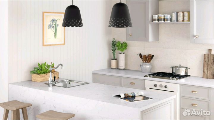 Изготовление кухонных столешниц из камня