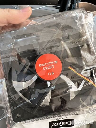 Корпусные вентиляторы 120мм 3 pin, Exgate, Dexp