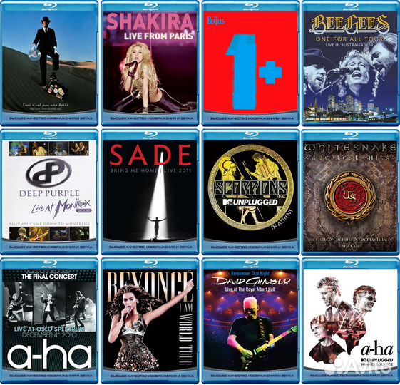 Музыкальные видео и концерты на заказ на Blu-Ray