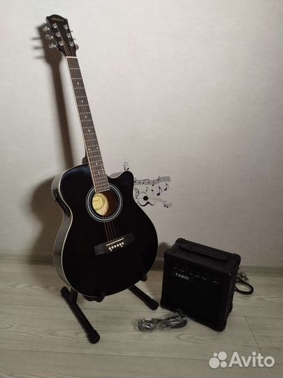 Электроакустика гитара с комплектом 3 в 1
