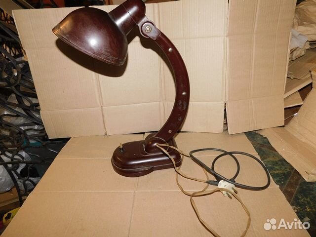 Настольная,карболитовая электро-лампа СССР 50-60 г