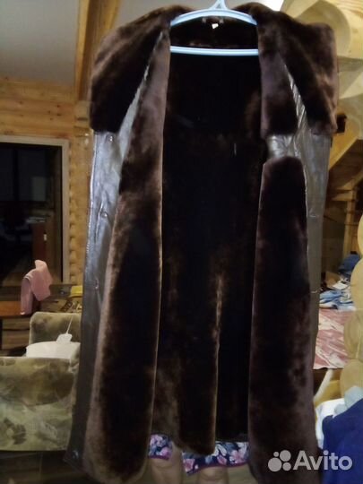 Кожаное пальто