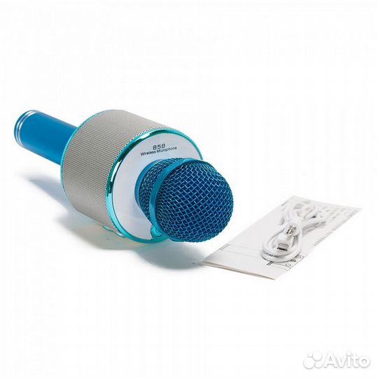 Беспроводной караоке-микрофон Wster WS-858 синий