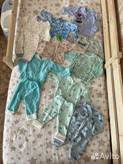 Вещи детские пакетом от 0-6 месяцев
