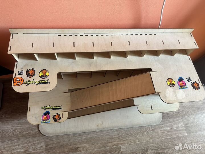 Гараж паркинг для машинок деревянный
