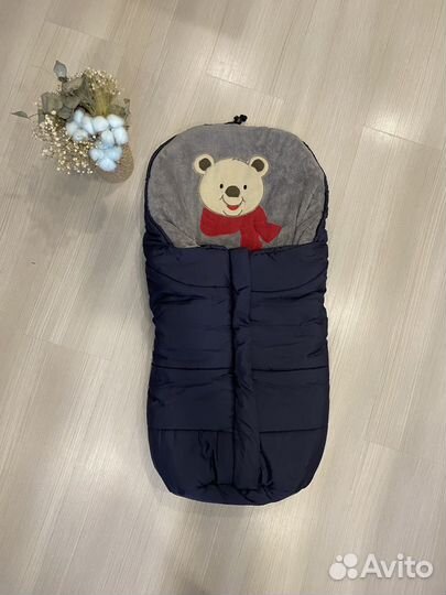 Теплый конверт в коляску автокресло санки