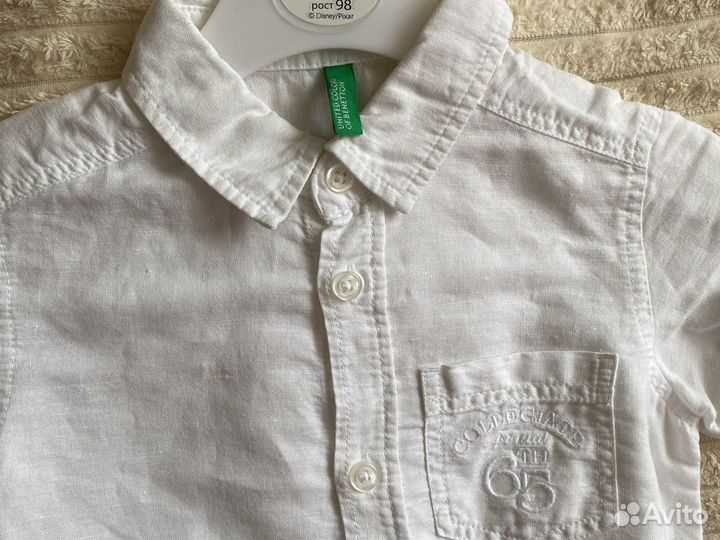 Рубашка детская на утренник белая 98-104