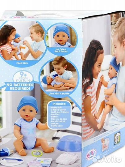 Baby Born Interactive Boy Doll, Blue Бейби Борн
