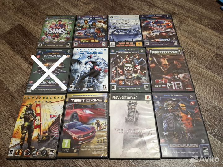 Диски с играми на пк и PS2
