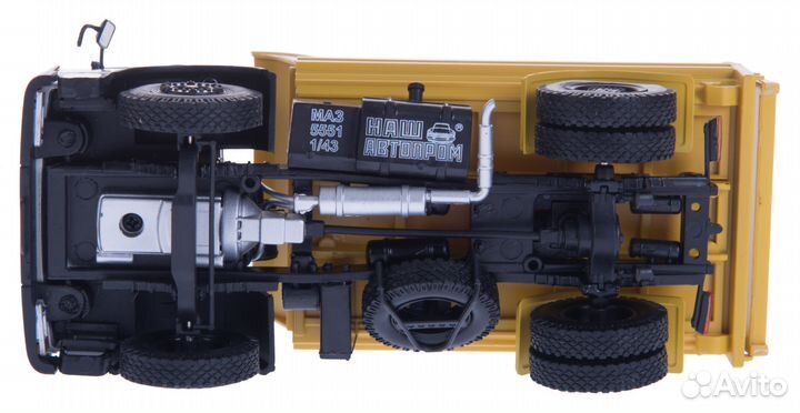 Маз-5551 самосвал (1991-1997), серый / жёлтый Н704