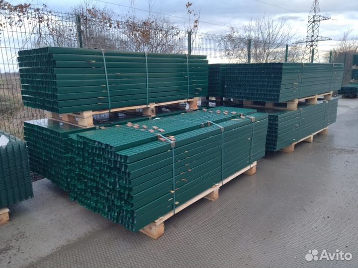 Забор 3D сетка, 3Д панель, столбы