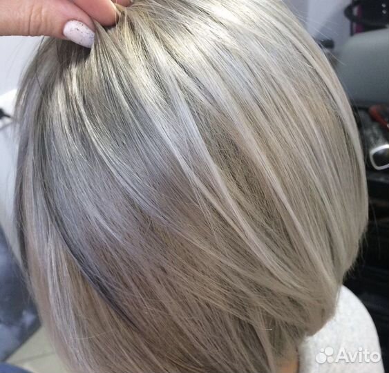 Прикорневой обьем, мелирование,выход из черного