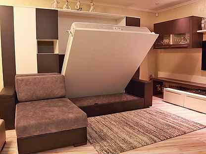 Шкаф-кровать трансформер с угловым диваном