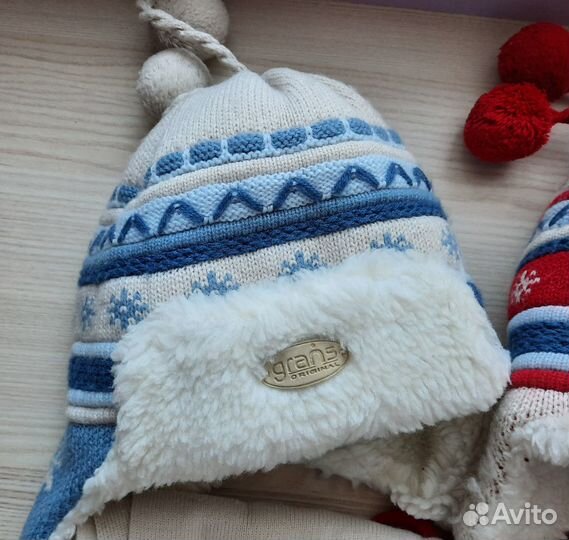 Шапка и шарфик детские унисекс