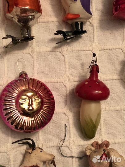 Елочные игрушки СССР на прищепке