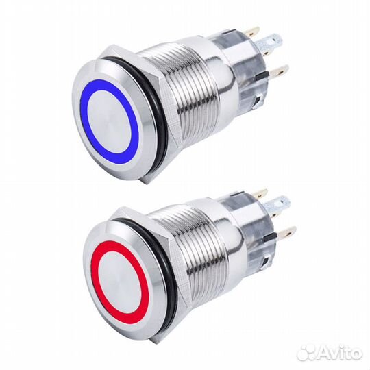 Переключатель кнопочный ON-OFF 12В/5А SK-DSS-19-BL