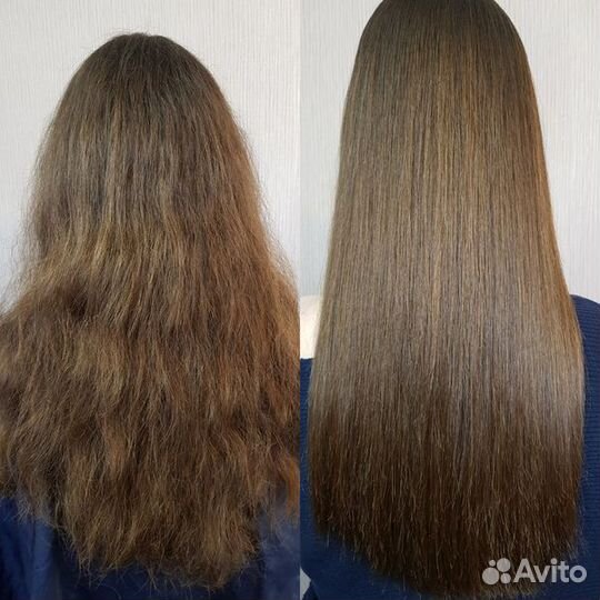 Кератиновое выпрямление волос