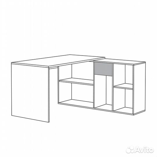 Письменный стол угловой белый