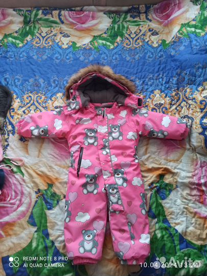 Зимний комбинезон для девочки 104