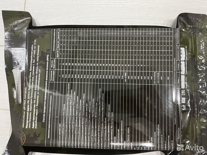 Ирп сухой паек