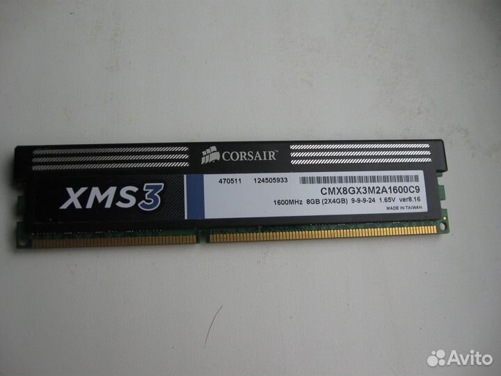 Модуль памяти Corsair XMS3 4GB DDR3 1600MHz C9