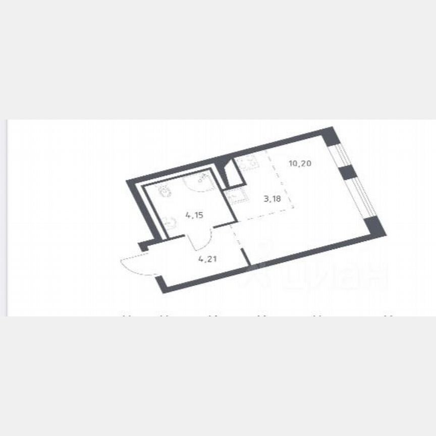 Квартира-студия, 21,7 м², 4/9 эт.