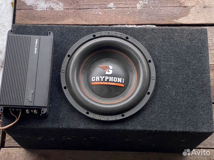 Саб Gryphon10pro, моник AMP, провода кг25, колба