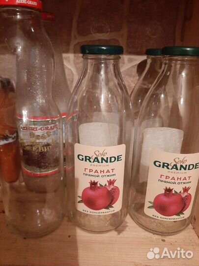 Стеклянная бутылка 1 л