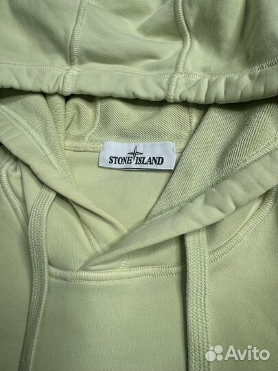 Худи Stone Island Light Yellow Hoodie оригинал