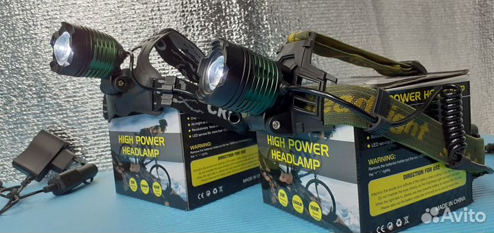 Налобный Фонарь Police с оптической линзой Zoom+уф