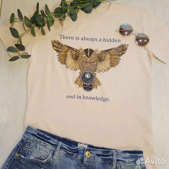 Футболка с совой S L Турция