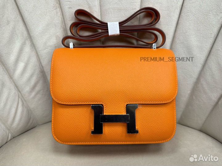 Сумка Hermes Constance 18 Epsom оранжевая