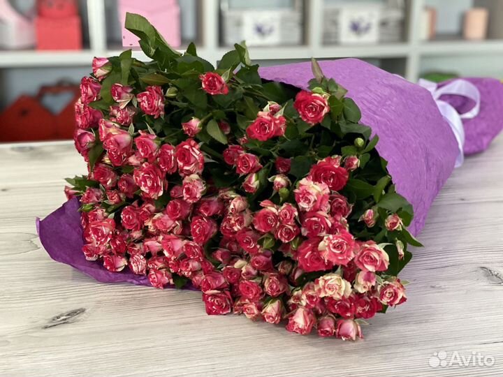 Кустовая Роза 70 см, цветы оптом, розы оптом