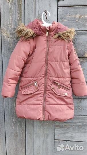 Пуховик зимний девочке 110