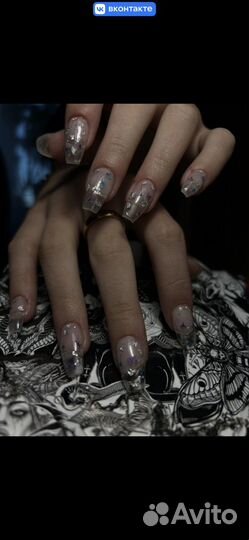 Наращивание ногтей, педикюр, маникюр